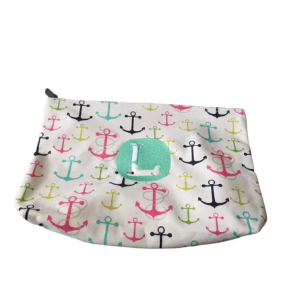 Thirty One Anchor L Monogram Pouch